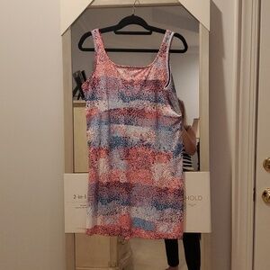 Columbia Omni Freeze Tank Dress Advanced Cooling PFG Blue And Pink Size XL